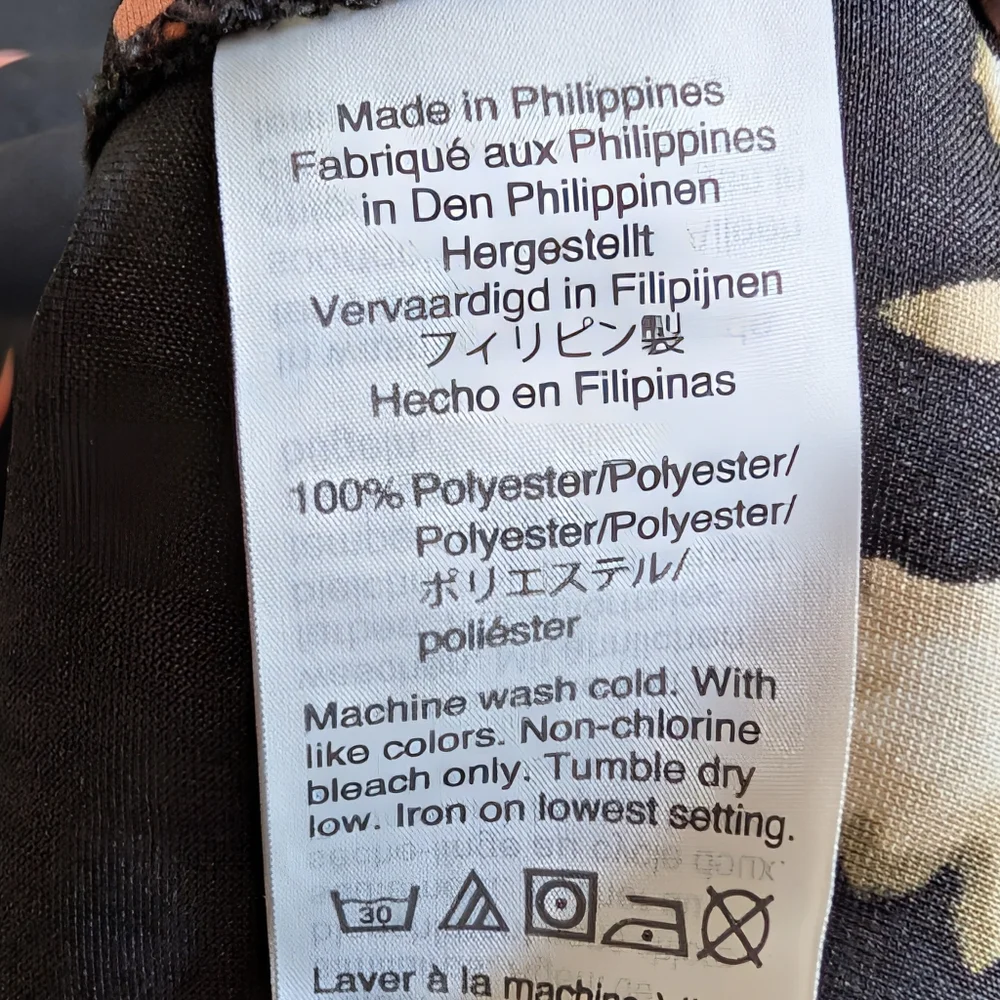 J. Crew Black Floral Kalalau Orchid Slip Midi Dress - Side Slits Size Large - Picture 9 of 9